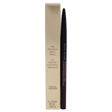 Kevyn Aucoin Precision Brow Pencil in a sleek, dark pencil format, displayed alongside its elegant gold and white packaging, emphasizing precision for eyebrow definition.