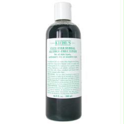 Kiehl's Cucumber Herbal Alcohol-free Toner in a 500ml dark green bottle with a white label featuring green text and a flip-top cap.