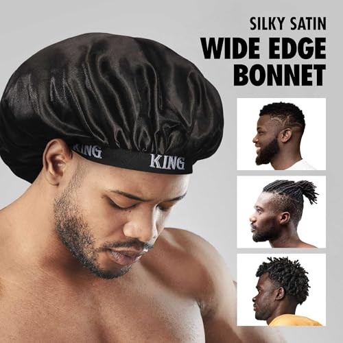 Kiss Fashion Band Silky Satin Bonnet HD212 Black - image 4