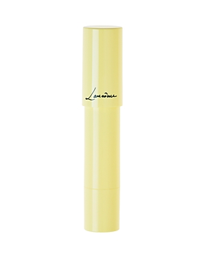 Yellow chubby stick eyeshadow with a sleek design, labeled "Lancôme," featuring a creamy texture in the shade "Bleached Flour" for versatile application.
