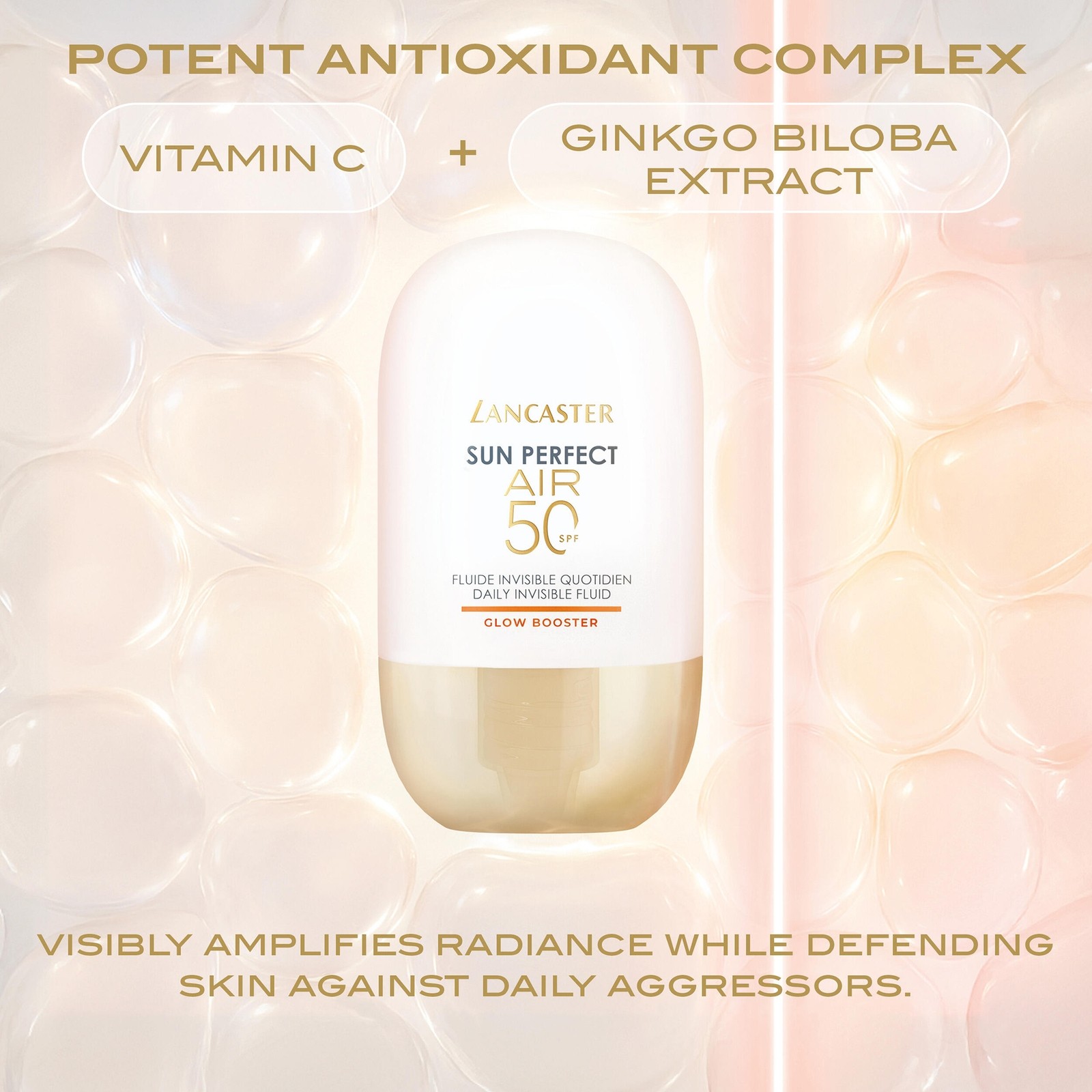 Lancaster Sun Perfect Air Daily Invisible Fluid SPF 50 Glow Booster 40ml - image 3