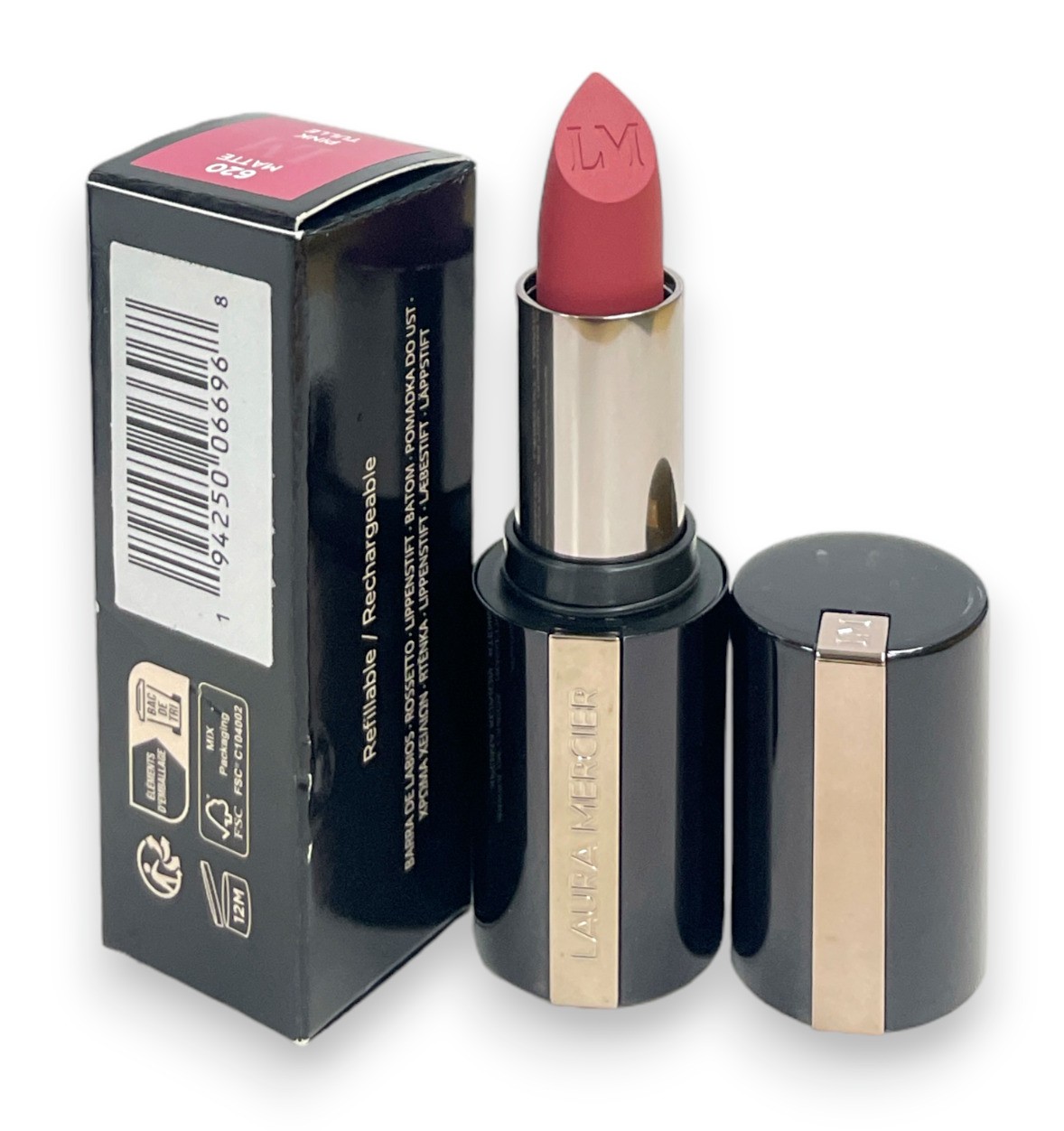 Laura Mercier Caviar Smoothing Matte Lipstick 620 Pink Tulle - image 2