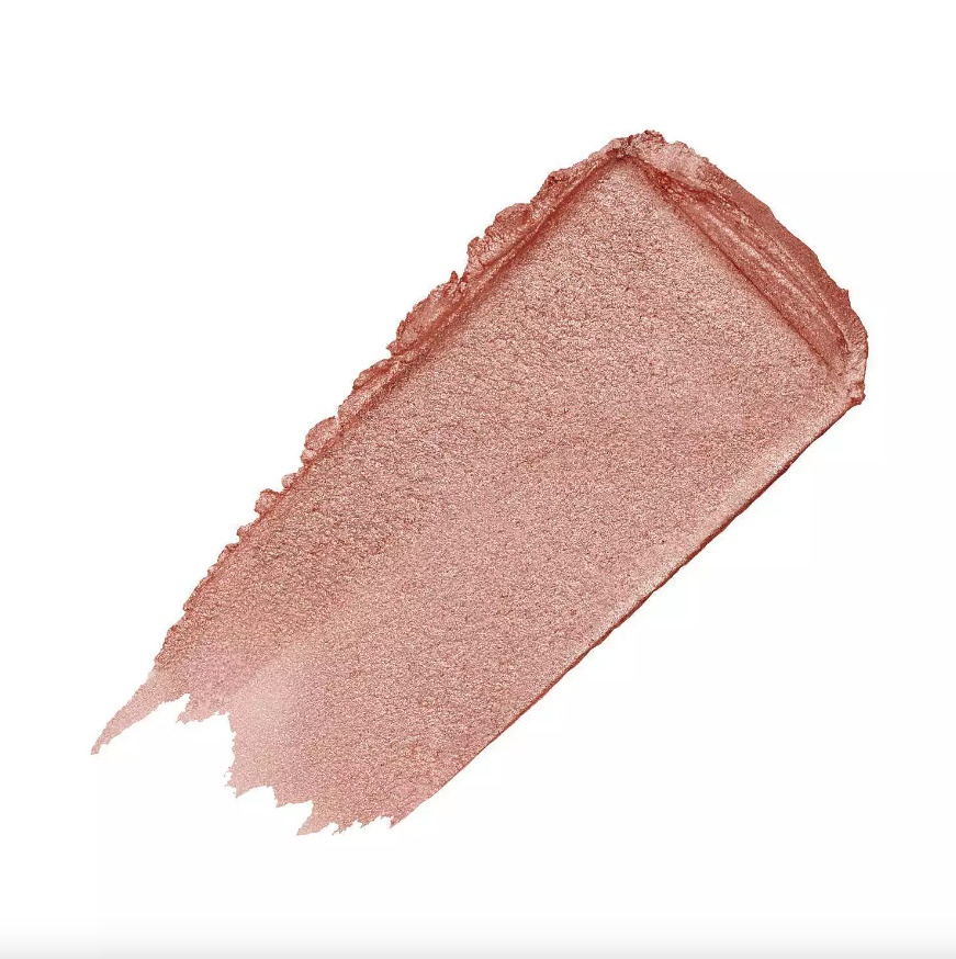 Shimmering rosegold Caviar Stick Eye Shadow swatch, showcasing a creamy texture with a metallic finish, ideal for enhancing eye makeup looks.
