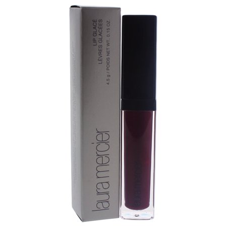 Deep burgundy liquid lipstick in a sleek black tube, packaged in a silver box with the Laura Mercier logo, featuring a glossy finish and a precise applicator.
