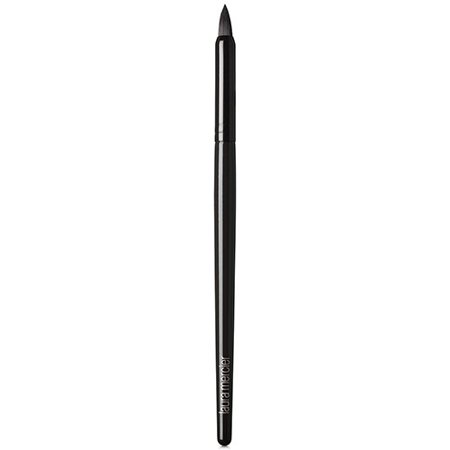 Black eyeliner brush with a tapered tip, featuring a sleek, glossy handle, designed for precise application of smoky eye makeup.