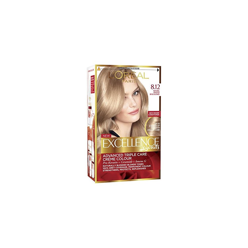 L'Oreal Paris Excellence Creme Colour 8.12 Natural Frosted Beige Blonde - image 2