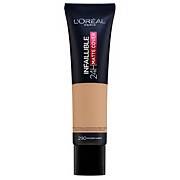 L'Oreal Paris Infallible 24H Matte Cover Foundation in 290 Golden Amber, 30ml tube with a sleek black cap and a beige product visible through the transparent section.