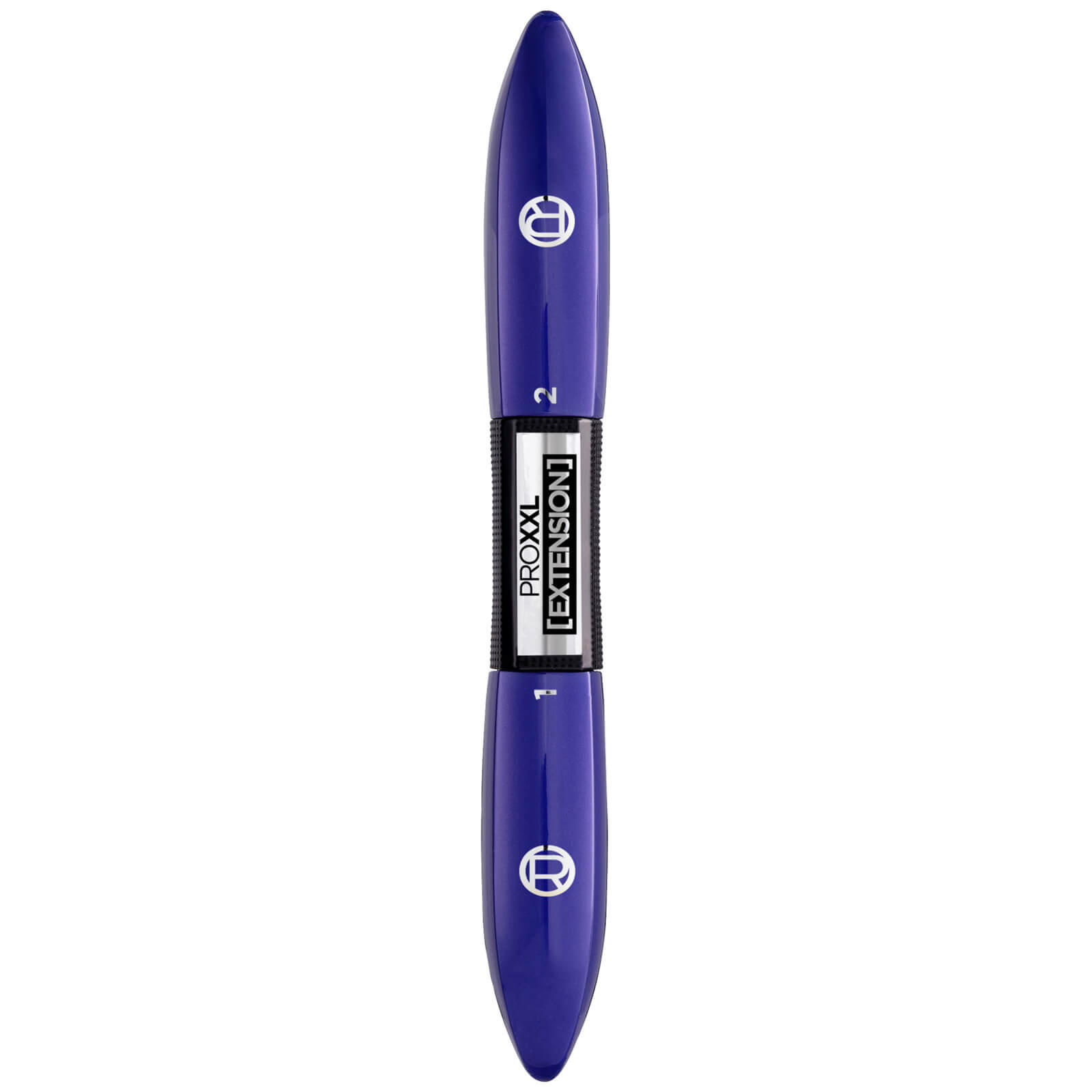 L'Oreal Paris Pro XXL Extension 2 Step Mascara in a sleek purple tube, featuring a black label with white text, designed for lengthening and volumizing lashes.
