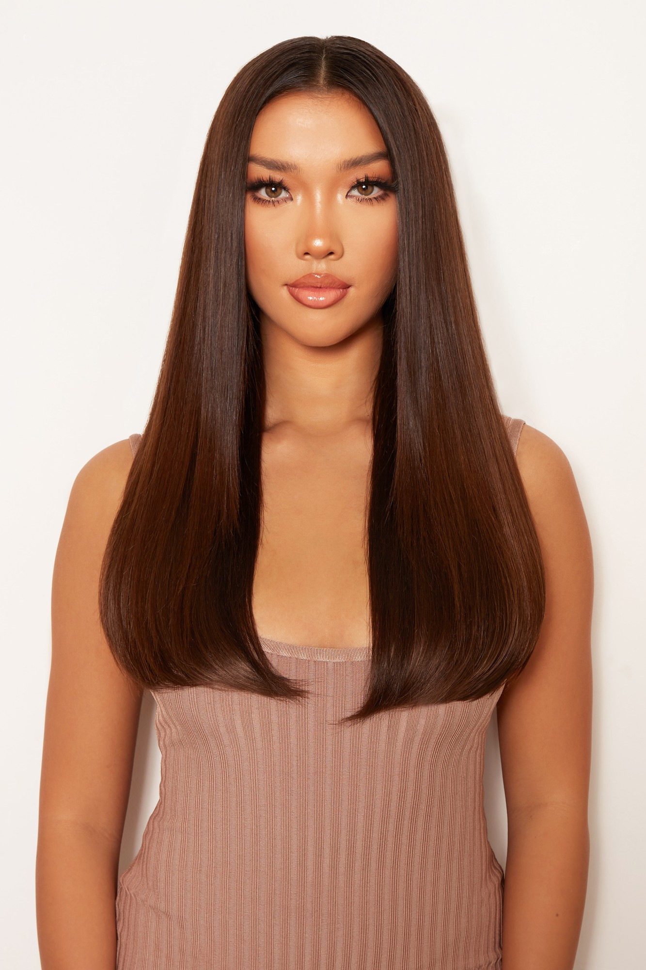 Lullabellz Lullabellz Thick 18" 1 Piece Straight Clip in Hair Extensions Toffee Brown