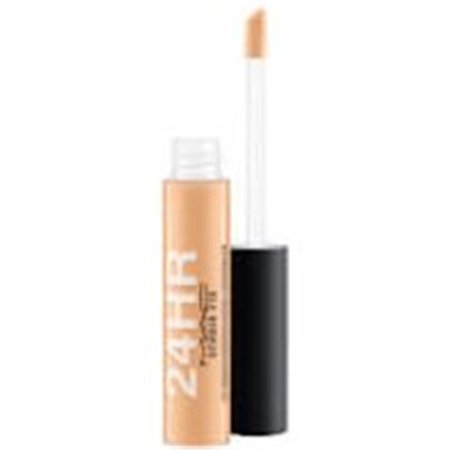 MAC Studio Fix 24-Hour Smooth Wear Concealer in shade NC40, featuring a clear tube with a white and black cap, and a doe-foot applicator for precise application.