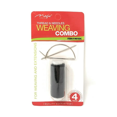 Magic Collection Magic Collection Salon Weaving Combo Weave C Shaped Thread & Needles Set (1-PACK BROWN)
