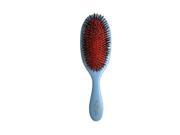 Blue Mason Pearson Handy hairbrush featuring a blend of bristle and nylon bristles with a red cushion base, designed for effective detangling and styling.