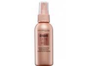 Maybelline Dream Satin Mist Setting Spray in a sleek, rose gold bottle with a spray nozzle, featuring bold white text on the front for easy identification.