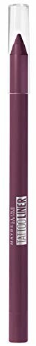 Maybelline Tattoo Liner Gel Pencil in 941 Rich Berry, featuring a sleek, dark berry-colored pencil with a clear cap and a pointed tip for precise application.