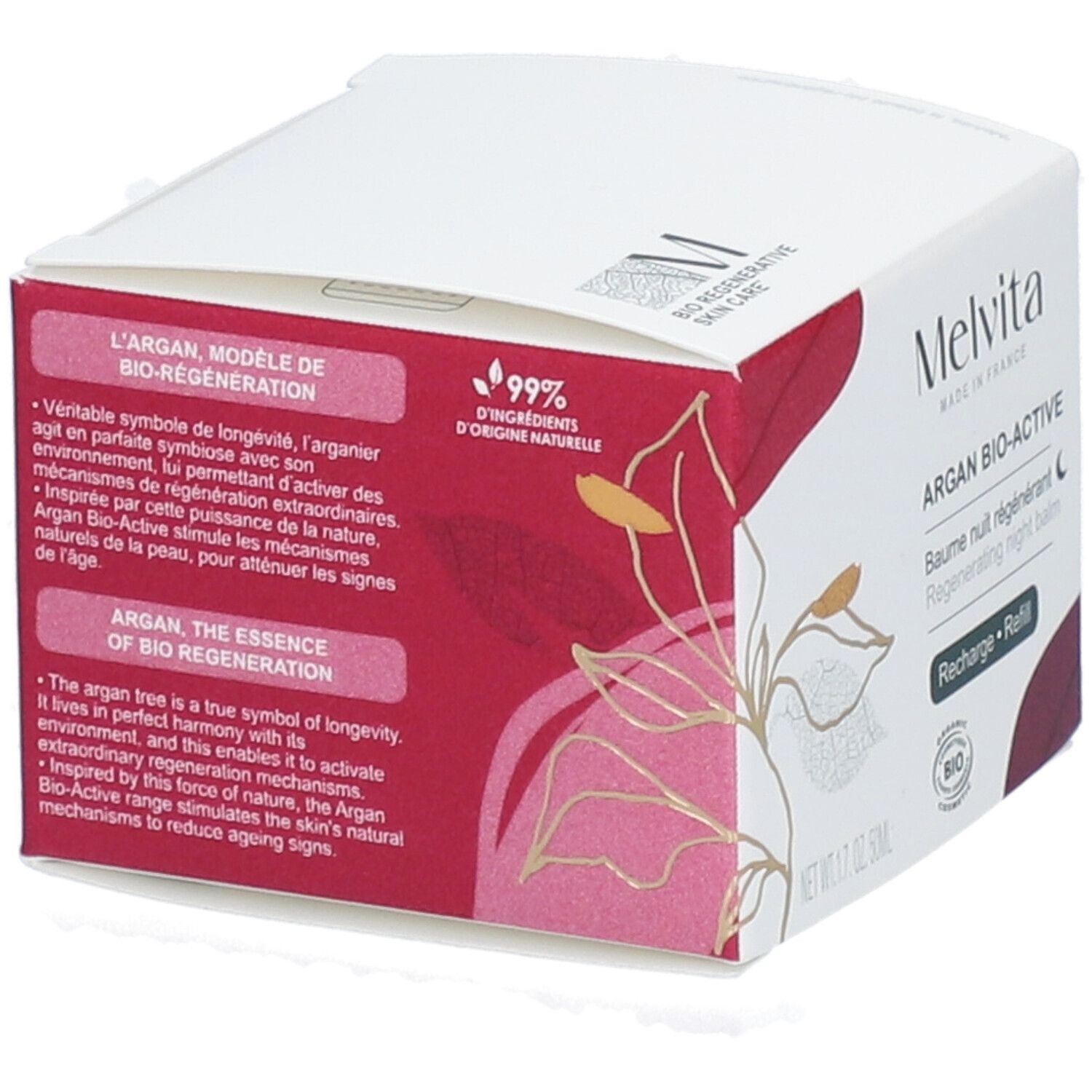 Melvita Argan Bio Active Regenerating Night Balm 50ml - Refill - image 2