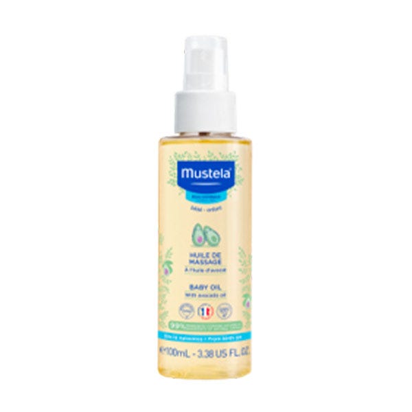 Mustela Mustela Baby Oil - Moisturizing Oil for Massage - with Natural Avocado  Pomegranate & Sunflower Oil - 3.38 Fl. Oz