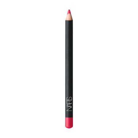 NARS Precision Lip Liner in Gordes, featuring a sleek black pencil design with a vibrant pink tip, ideal for defining lips with precision.