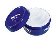 NIVEA Crème Moisturiser in a blue circular tin with a white lid, featuring the brand name "NIVEA" prominently displayed in white text on the front.