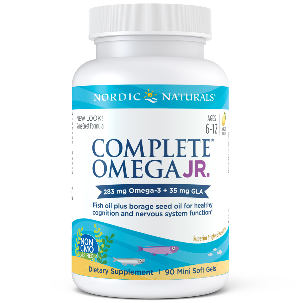 Nordic Naturals Nordic Naturals, Complete Omega™ Junior, Ages 6+, Lemon, 90 Mini Soft Gels