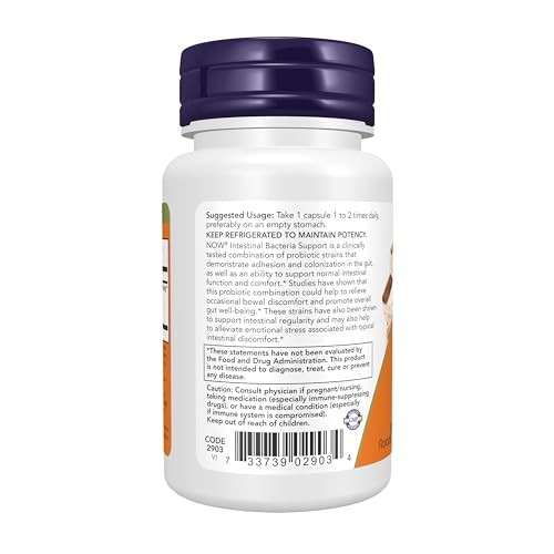 NOW Foods Intestinal Bacteria Support Capsules 60 Capsules - image 3