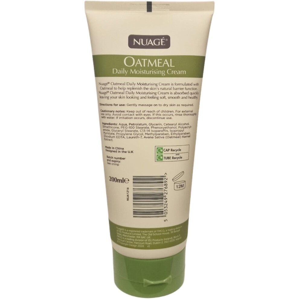 Nuage Oatmeal Daily Moisturising Cream 200ml - image 2