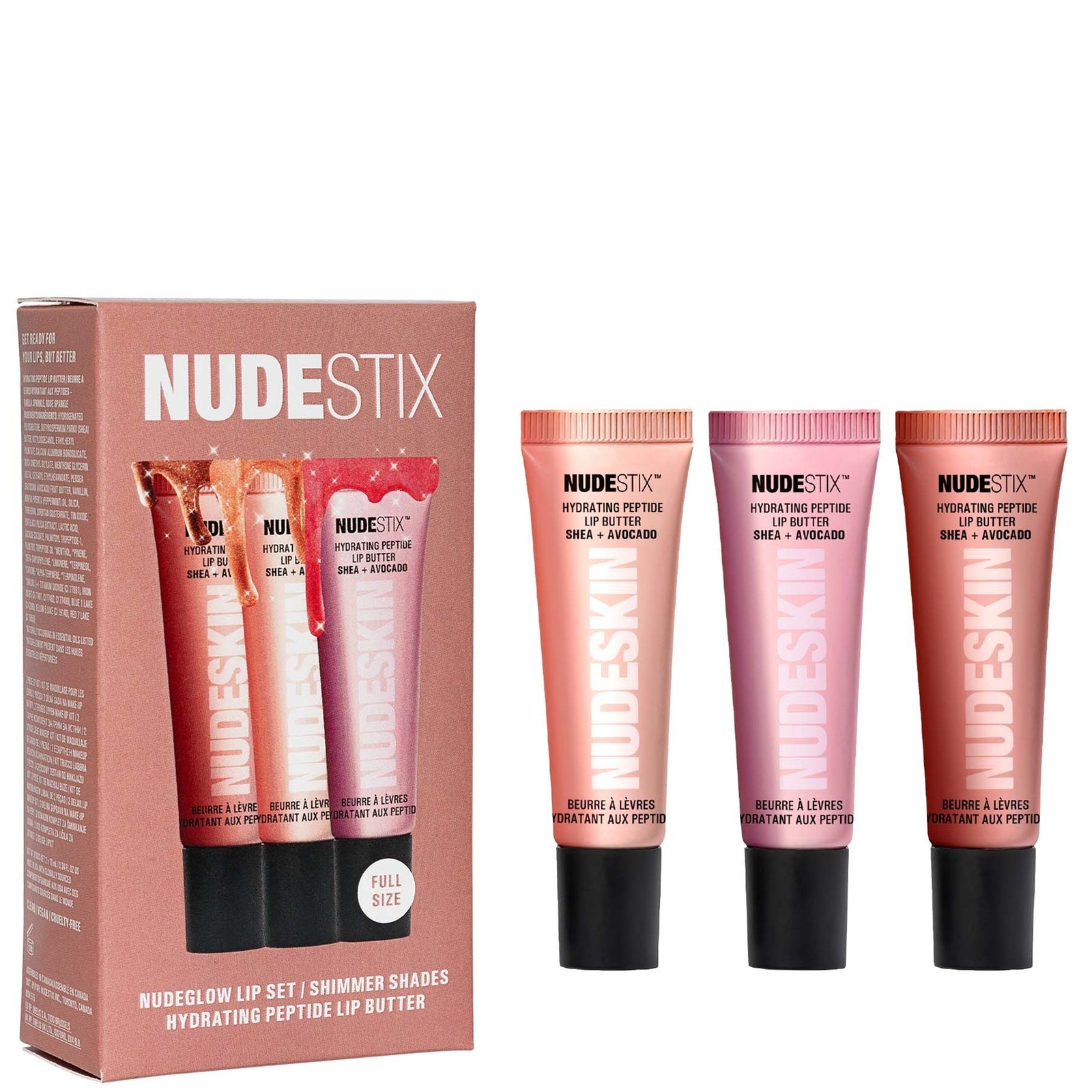Nudestix Nudeglow Lip Set Hydrating Peptide 3-Piece Set