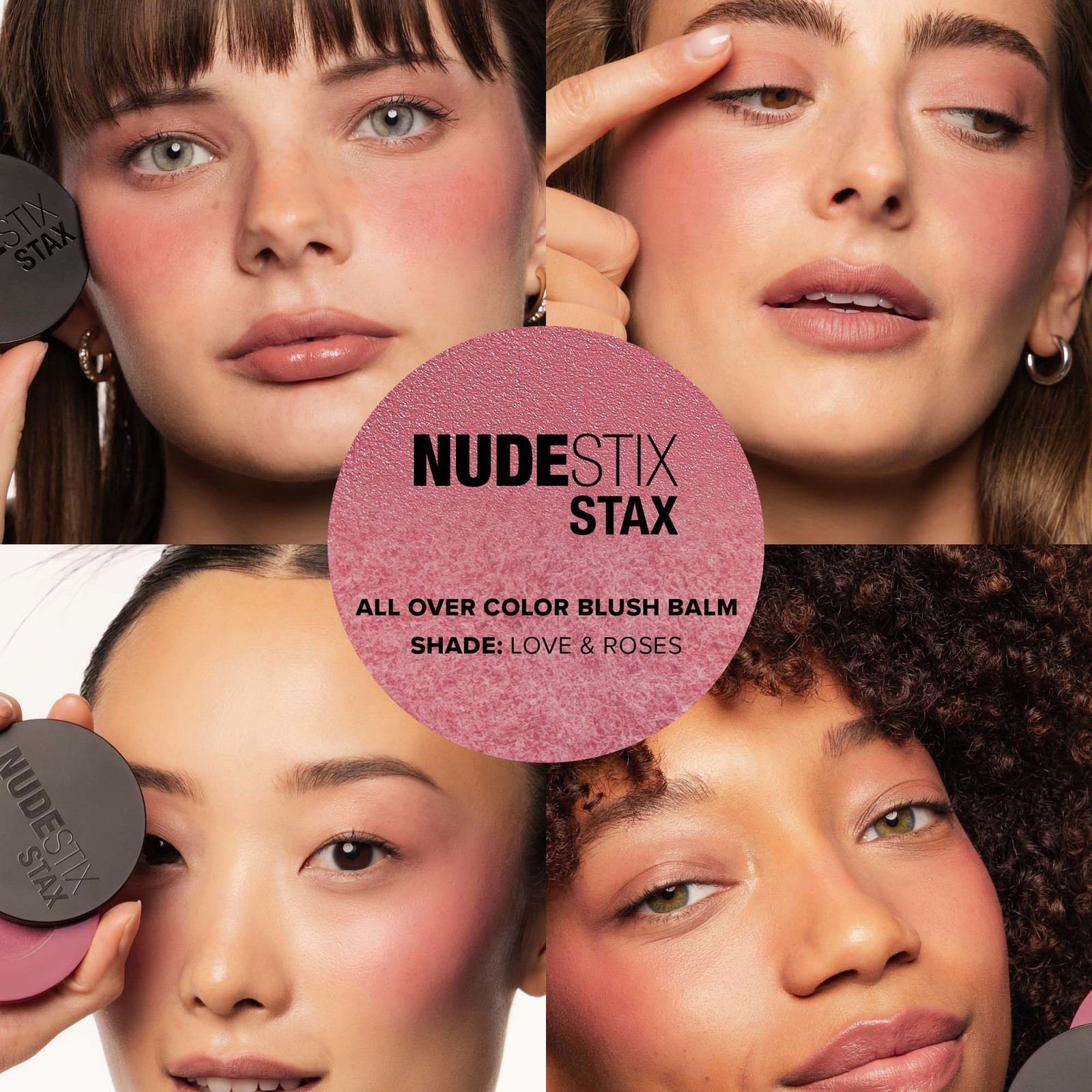 Nudestix Stax All Over Colour Blush Balm Love & Roses - image 3