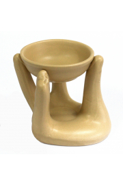 AW-Dropship Open Hands Oil Burner - Tan