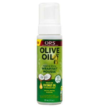 ORS ORS Olive Oil Wrap/Set Mousse 7oz  All Hair Types  Defines  Soft Hold  Women  Shine Enhancing