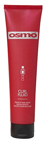 Red tube of Osmo Essence Curl Fluid, 150ml, featuring a black cap and white text, designed for volumising and defining curls.