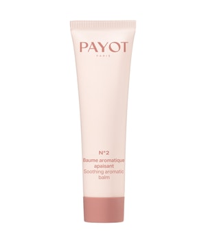 Light pink tube with a matte finish, featuring "PAYOT" in bold letters and "N°2 Soothing aromatic balm" text, designed for mattifying skin, 30ml size.