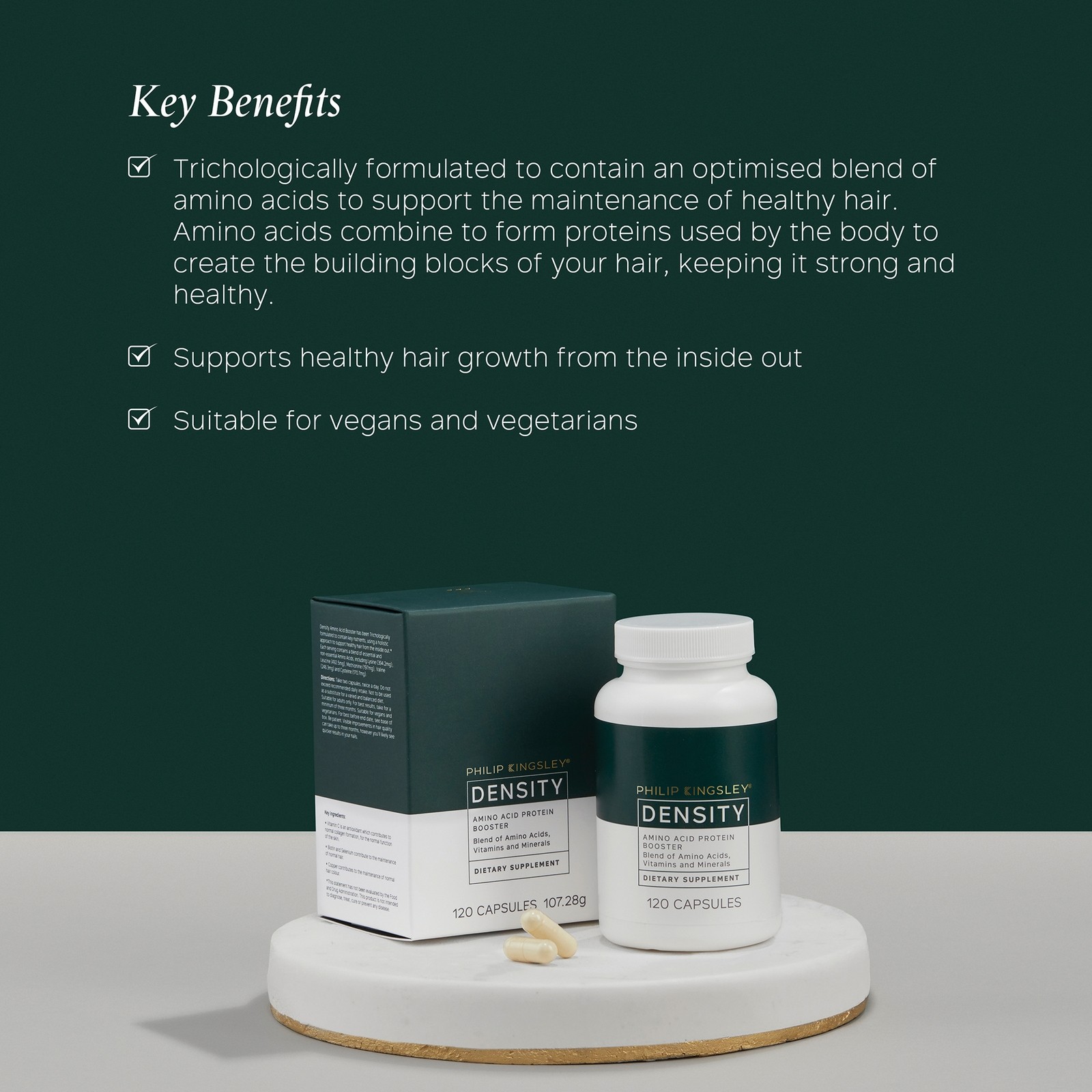 Philip Kingsley Density Amino Acid Protein Booster Supplement x 120 Capsules - image 2