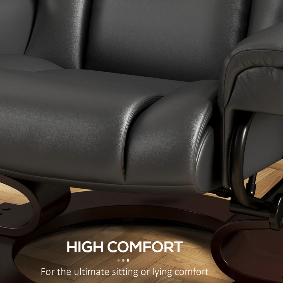 Portland Black Massage Recliner Chair with Footstool and Adjustable Backrest - image 3