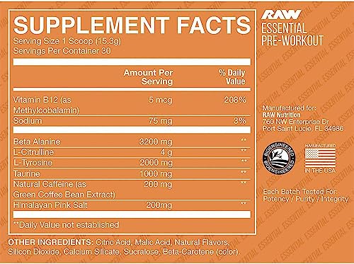 Raw Nutrition CBUM Essential Pre-Workout Orange - image 2