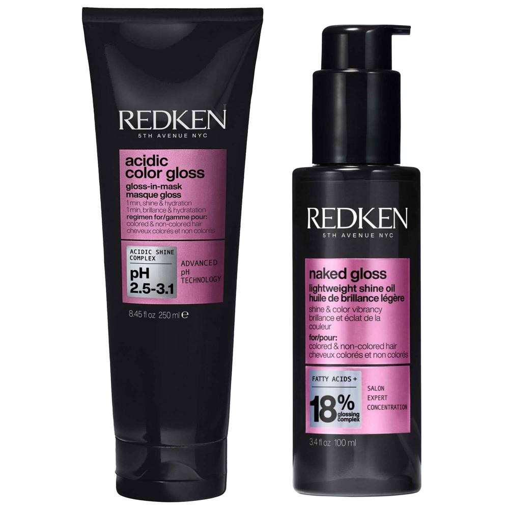 Redken Redken Duo: Acidic Color Gloss 1 Min Gloss-in-Mask 250Ml & Naked Gloss 100Ml in Clear
