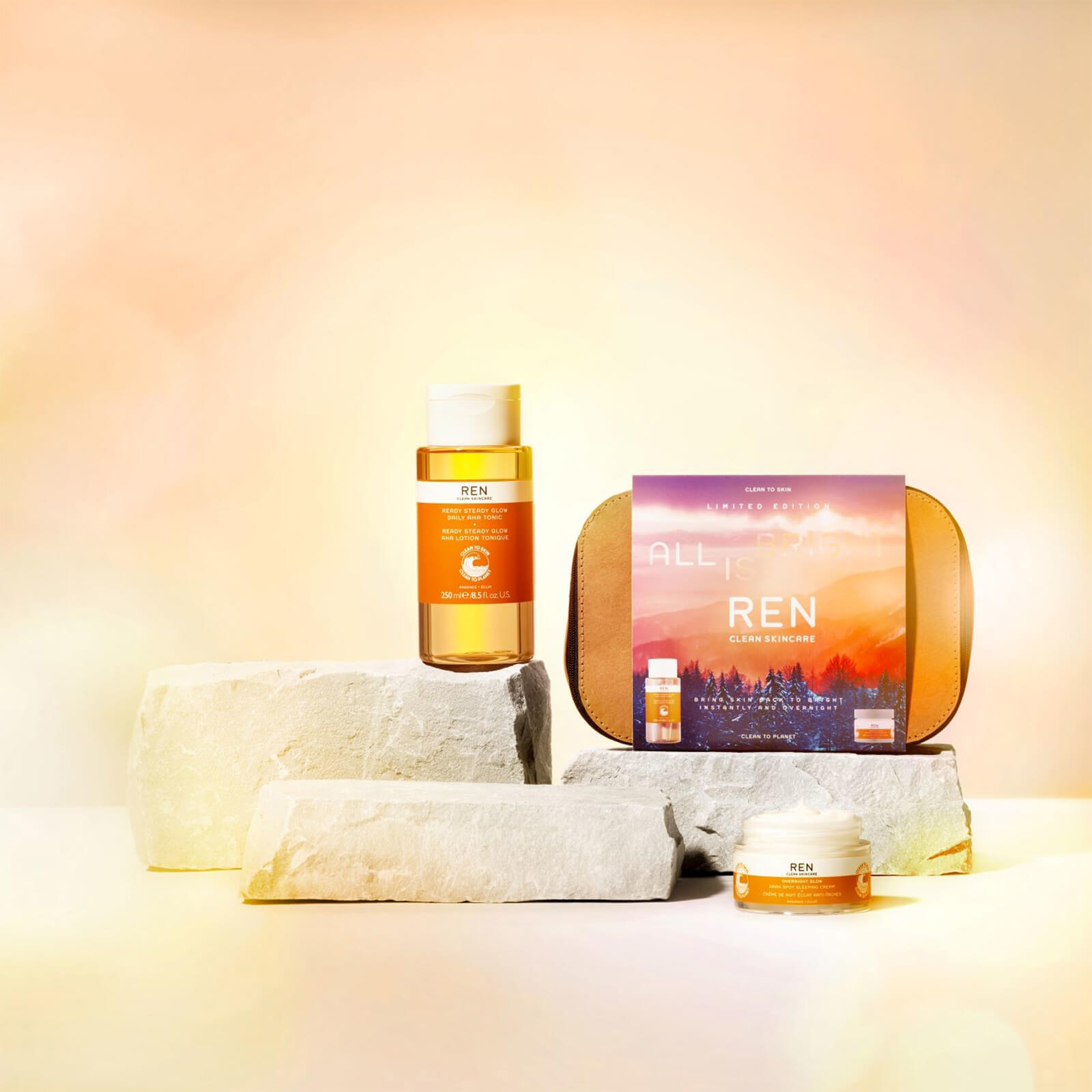 REN All Is Bright Tonic & Overnight Cream Set - image 3
