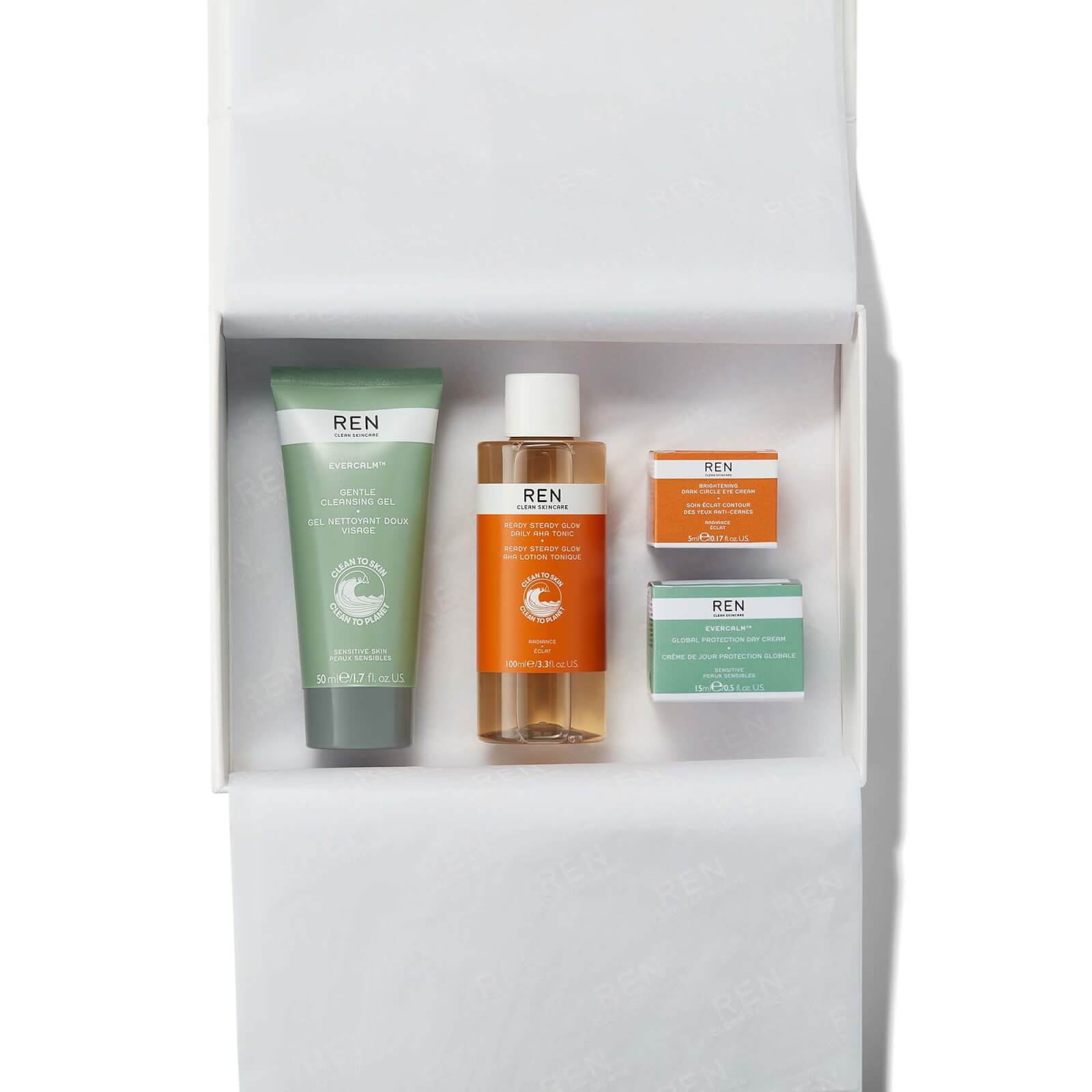 REN Celebrate Your Skin Set Cleansing Gel + Exfoliating Tonic + Eye Cream + Day Cream - image 2