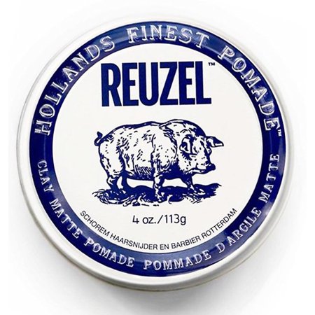 Reuzel REUZEL Clay Matte Pomade  Medium Hold  No Shine  Water Soluble  4 Oz