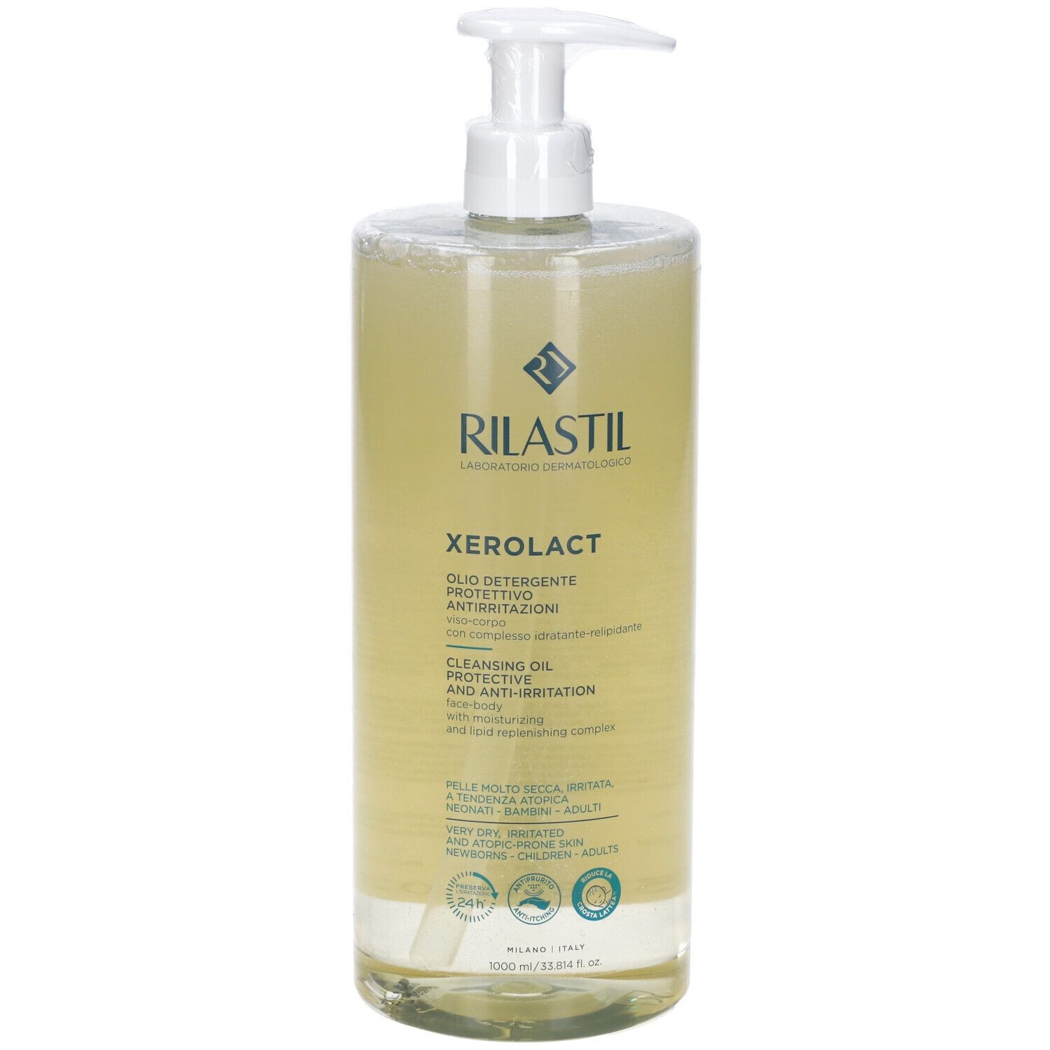 Rilastil Xerolact Cleansing Oil Protective & Anti-Irritation 1000ml - image 4
