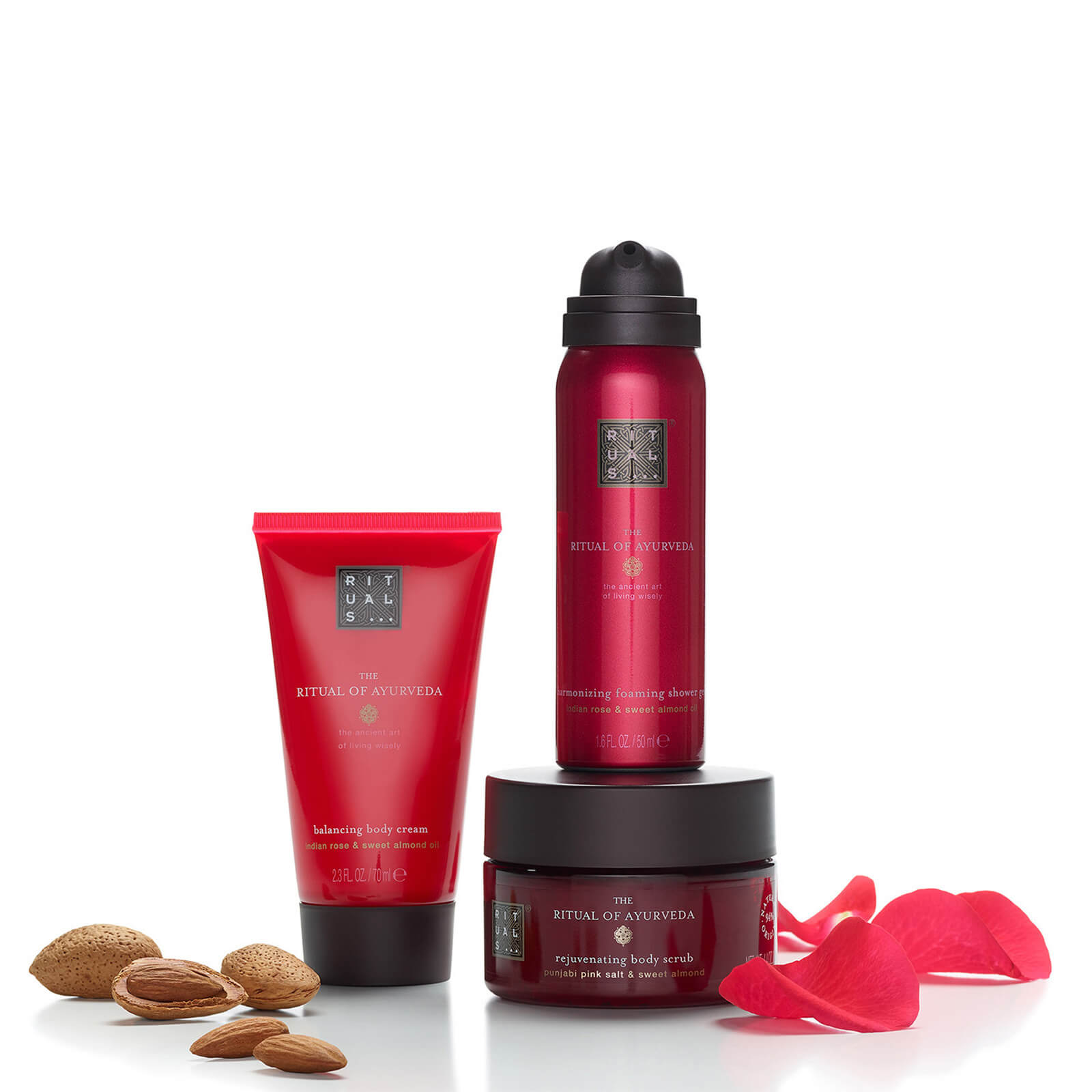 Rituals The Ritual Of Ayurveda Gift Set 70ml Body Cream + 125g Body Scrub + 50ml Foaming Shower Gel - image 3