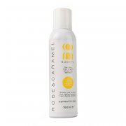 Clear aerosol can with a white body and a yellow cap, labeled "Debenhams Nudity Aerosol" in bold black text, featuring "Ultra Dark" and "150ml" prominently displayed.