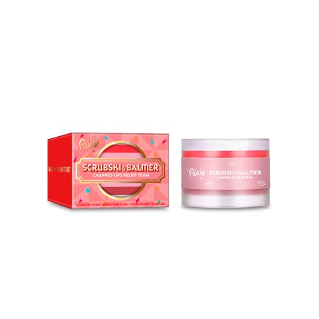 RUDE COSMETICS Rude  Scrubski  Balmer Lip Exfoliator and Lip Balm  Juicy Peach