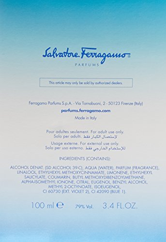 Salvatore Ferragamo Incanto Blue by Salvatore Ferragamo EDT SPRAY 3.4 OZ for MEN