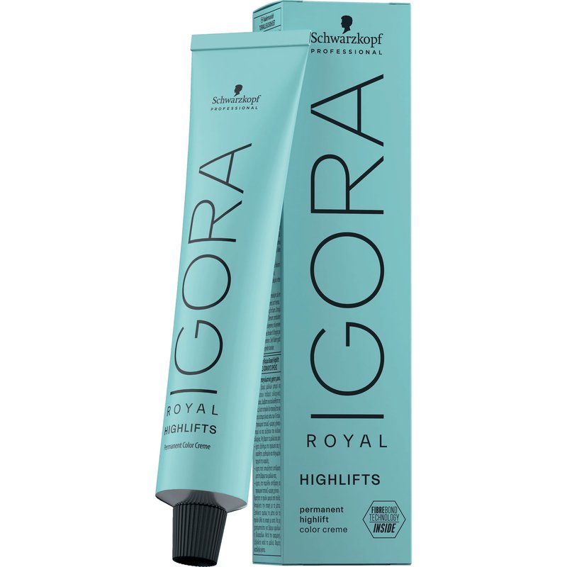 Schwarzkopf Professional Igora Royal Highlifts hair dye in a 60ml turquoise tube, labeled "12-19 | Special Ash Blonde Violet," featuring a sleek design and bold black text.