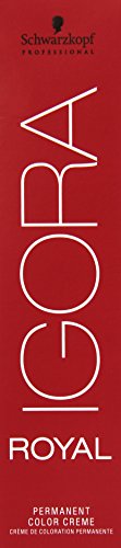 Schwarzkopf Professional Igora Royal Permanent Hair Dye in a 60 ml tube, featuring a bold red packaging with white text, labeled as Medium Brown Extra Violet.