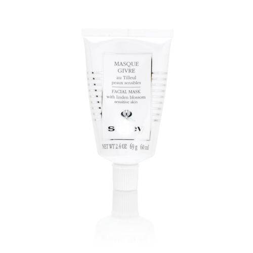 White tube packaging of Sisley Botanical Facial Mask with Linden Blossom, featuring a clear label and a flip-top cap, 60ml size for women.