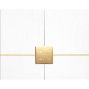 White box with a gold square logo reading "SISLEYA" and "LA CURE," featuring a simple design and a gold ribbon accent.