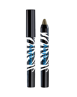 Black and white zebra-striped packaging with a twist-up gold eye pencil, featuring the Sisley logo in blue on the tube.