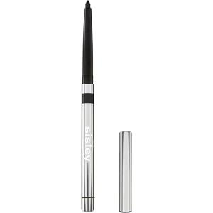 Black waterproof eyeliner pencil with a sleek silver casing, featuring the Sisley logo and a removable cap.
