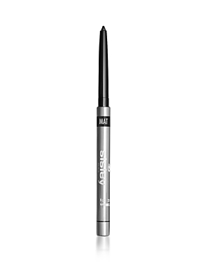 Black waterproof eyeliner pencil with a matte finish, featuring a sleek silver body and "Sisley" branding, designed for precise application.